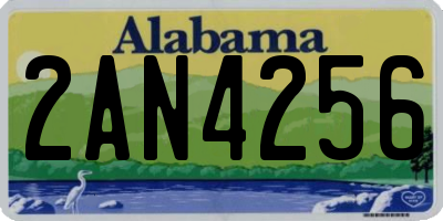 AL license plate 2AN4256