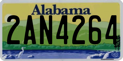 AL license plate 2AN4264