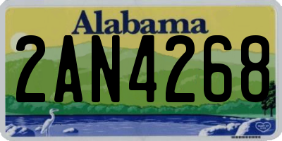 AL license plate 2AN4268