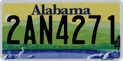 AL license plate 2AN4271
