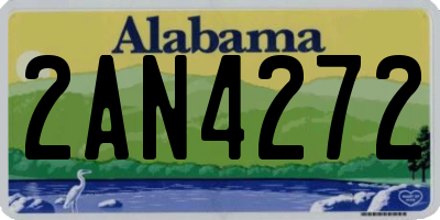 AL license plate 2AN4272