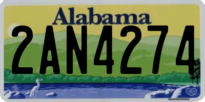 AL license plate 2AN4274