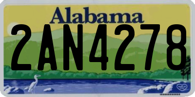 AL license plate 2AN4278