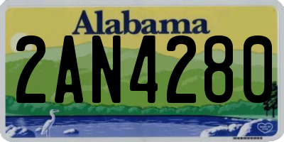 AL license plate 2AN4280