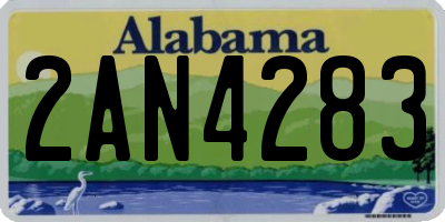 AL license plate 2AN4283