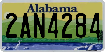 AL license plate 2AN4284