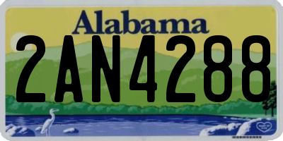 AL license plate 2AN4288