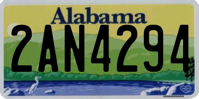 AL license plate 2AN4294