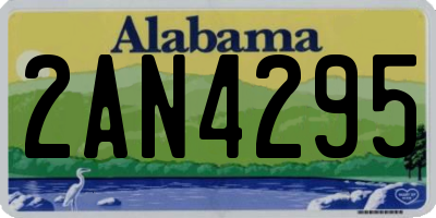 AL license plate 2AN4295
