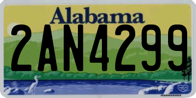 AL license plate 2AN4299