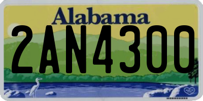 AL license plate 2AN4300