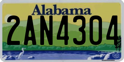 AL license plate 2AN4304