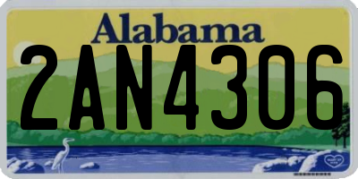 AL license plate 2AN4306