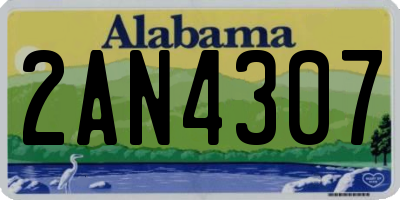 AL license plate 2AN4307