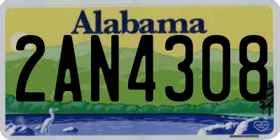 AL license plate 2AN4308