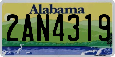 AL license plate 2AN4319
