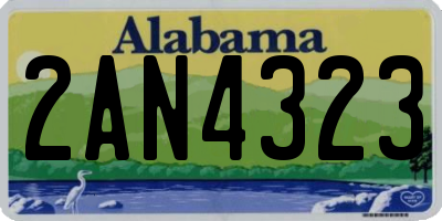 AL license plate 2AN4323