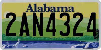 AL license plate 2AN4324