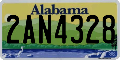 AL license plate 2AN4328