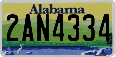 AL license plate 2AN4334