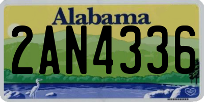 AL license plate 2AN4336