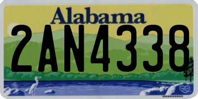 AL license plate 2AN4338