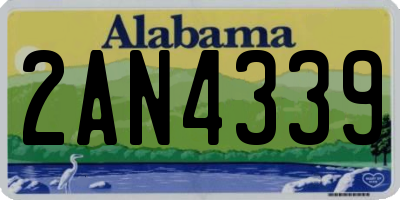 AL license plate 2AN4339