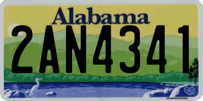 AL license plate 2AN4341