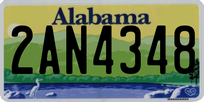 AL license plate 2AN4348