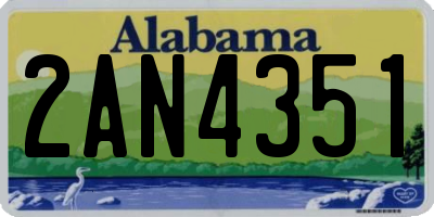 AL license plate 2AN4351