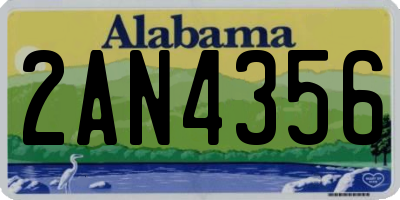 AL license plate 2AN4356