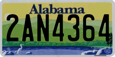 AL license plate 2AN4364