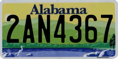 AL license plate 2AN4367