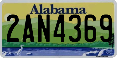 AL license plate 2AN4369