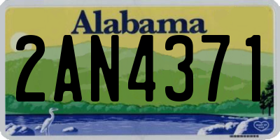 AL license plate 2AN4371