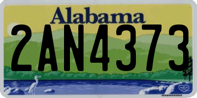 AL license plate 2AN4373