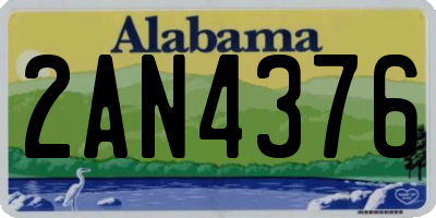 AL license plate 2AN4376