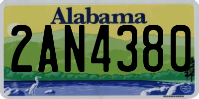 AL license plate 2AN4380