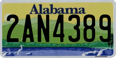 AL license plate 2AN4389