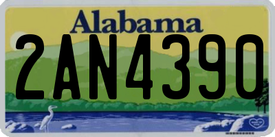 AL license plate 2AN4390