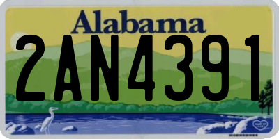 AL license plate 2AN4391