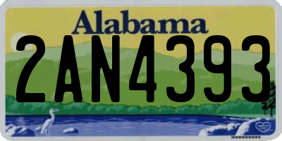 AL license plate 2AN4393