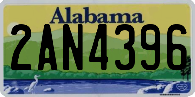 AL license plate 2AN4396