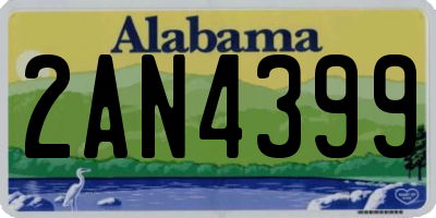 AL license plate 2AN4399