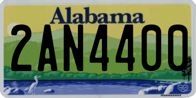 AL license plate 2AN4400