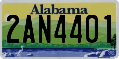 AL license plate 2AN4401