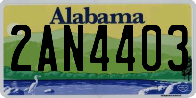 AL license plate 2AN4403
