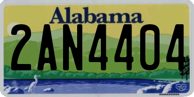 AL license plate 2AN4404