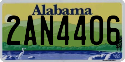 AL license plate 2AN4406