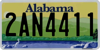 AL license plate 2AN4411